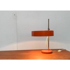 Mid-Century Modern Minimalist Orange Table Lamp, 1960s