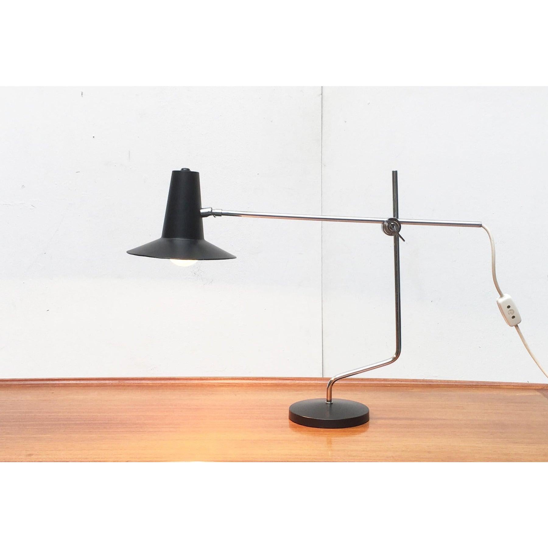 Metal Mid-Century Minimalist Table Lamp, 1960s For Sale