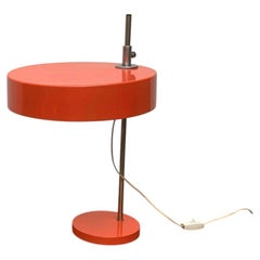 Mid-Century Modern Minimalist Orange Table Lamp, 1960s