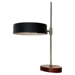 Mid-Century Minimalist Table Lamp with Teak Veneer Base, 1960s