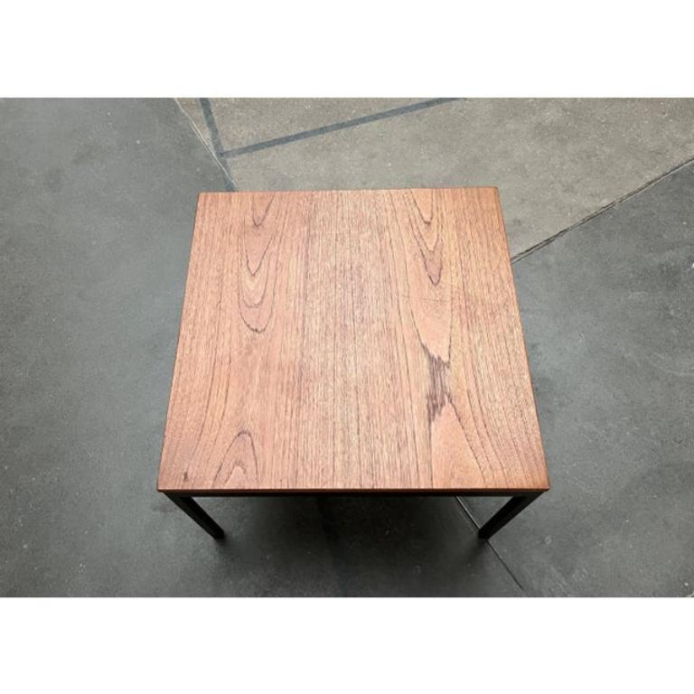 Minimalistischer Mid-Century-Beistelltisch aus Teakholz von Florence Knoll, 1950er Jahre im Angebot 2