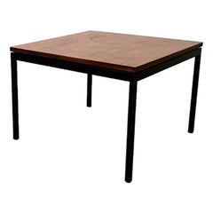 Mid-Century Minimalist Teak Couch Side Table by Florence Knoll, 1950s