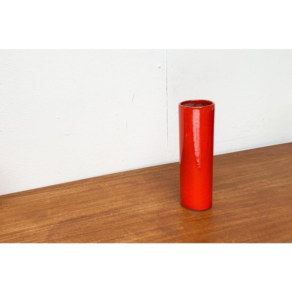 Mid-Century Minimalist WGP West German Pottery Vase 1960s In Excellent Condition For Sale In Hamburg, DE