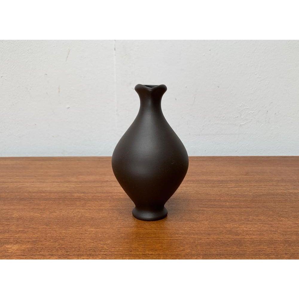 German Mid-Century Minimalist Wormser Terra-Sigillata Pottery Carafe Vase, 1960s For Sale