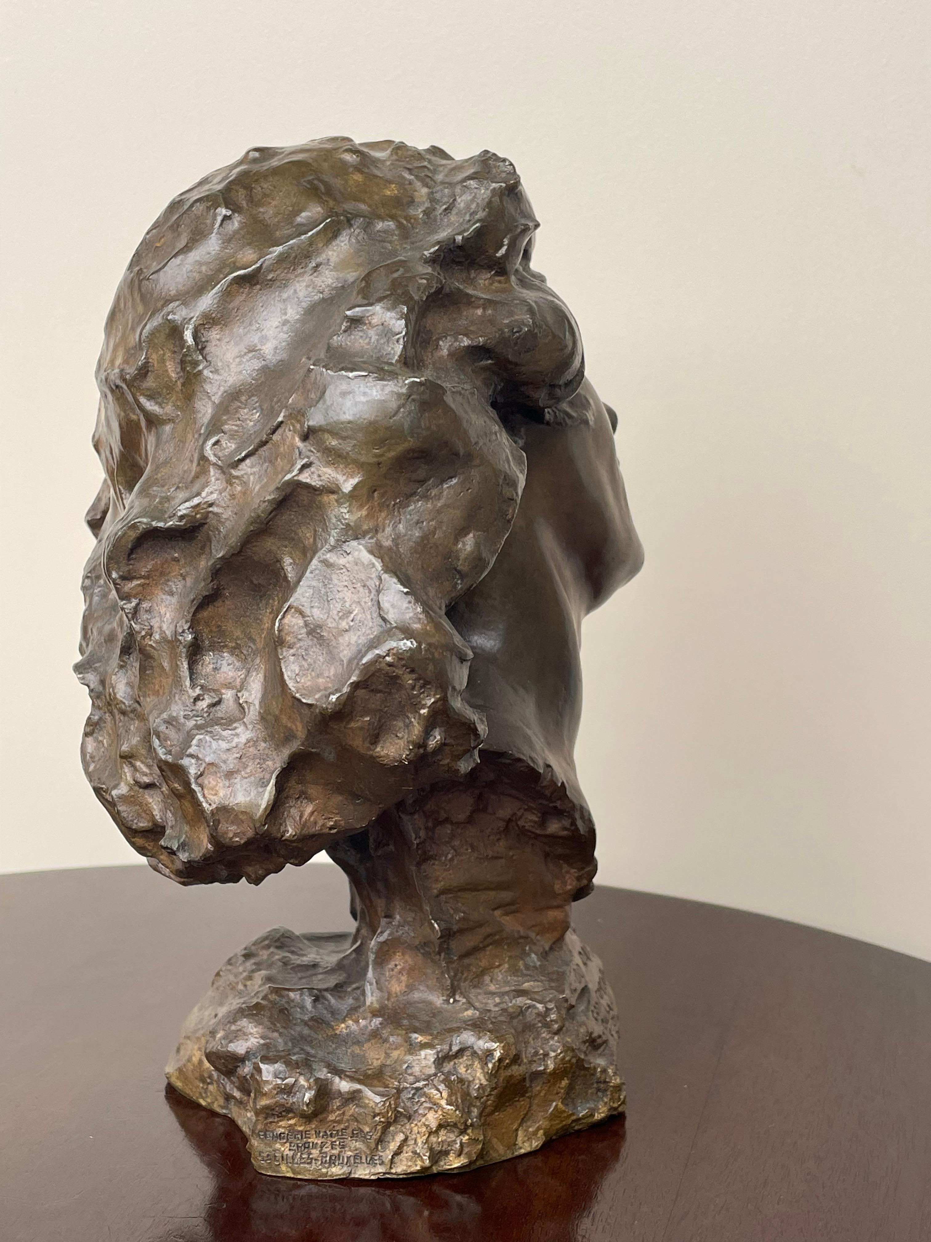 Mid Century & Mint Bronze Sculpture of Delilah by Mario Ersanilli (1879-1959) 3