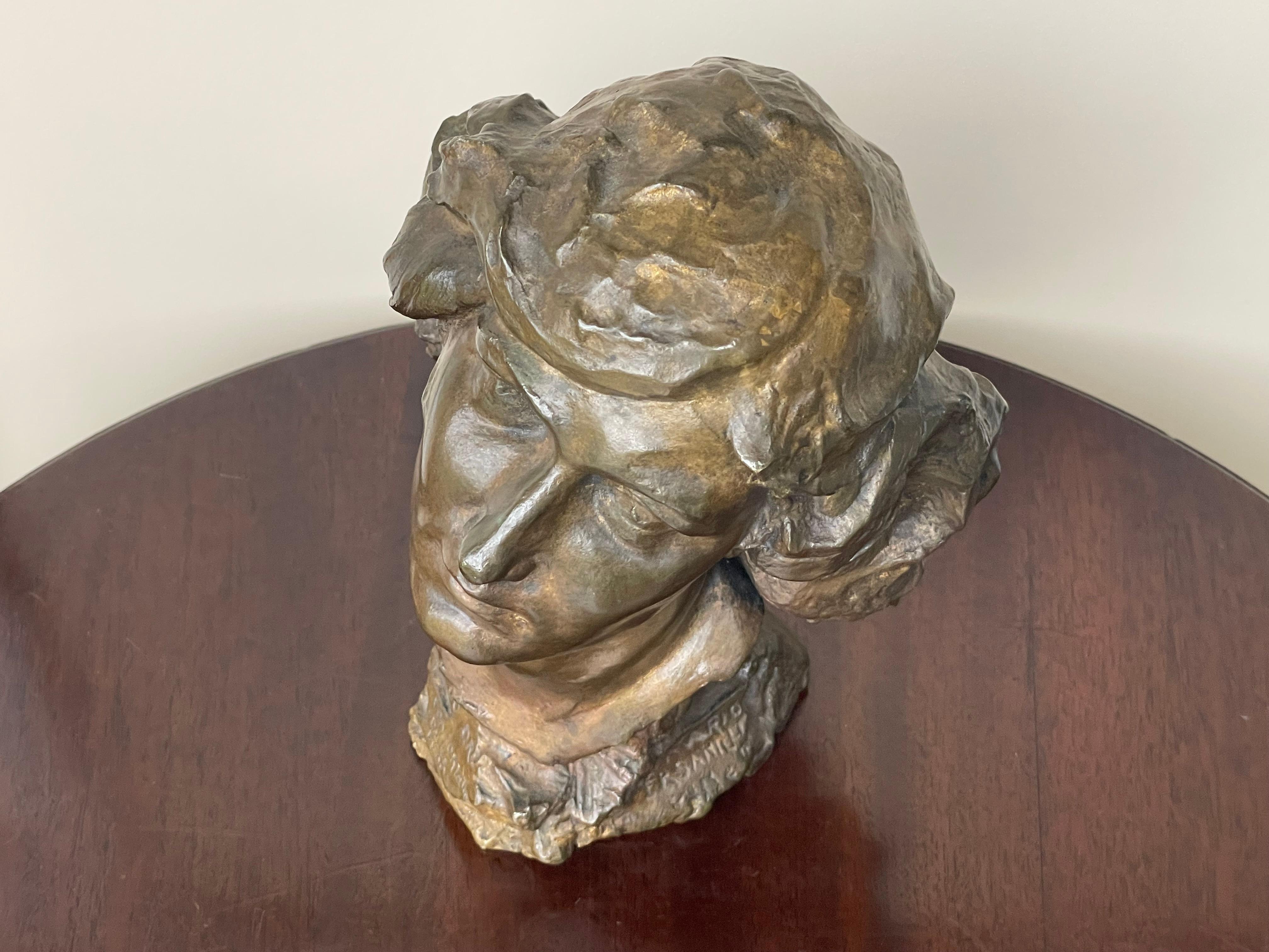 Mid Century & Mint Bronze Sculpture of Delilah by Mario Ersanilli (1879-1959) 6