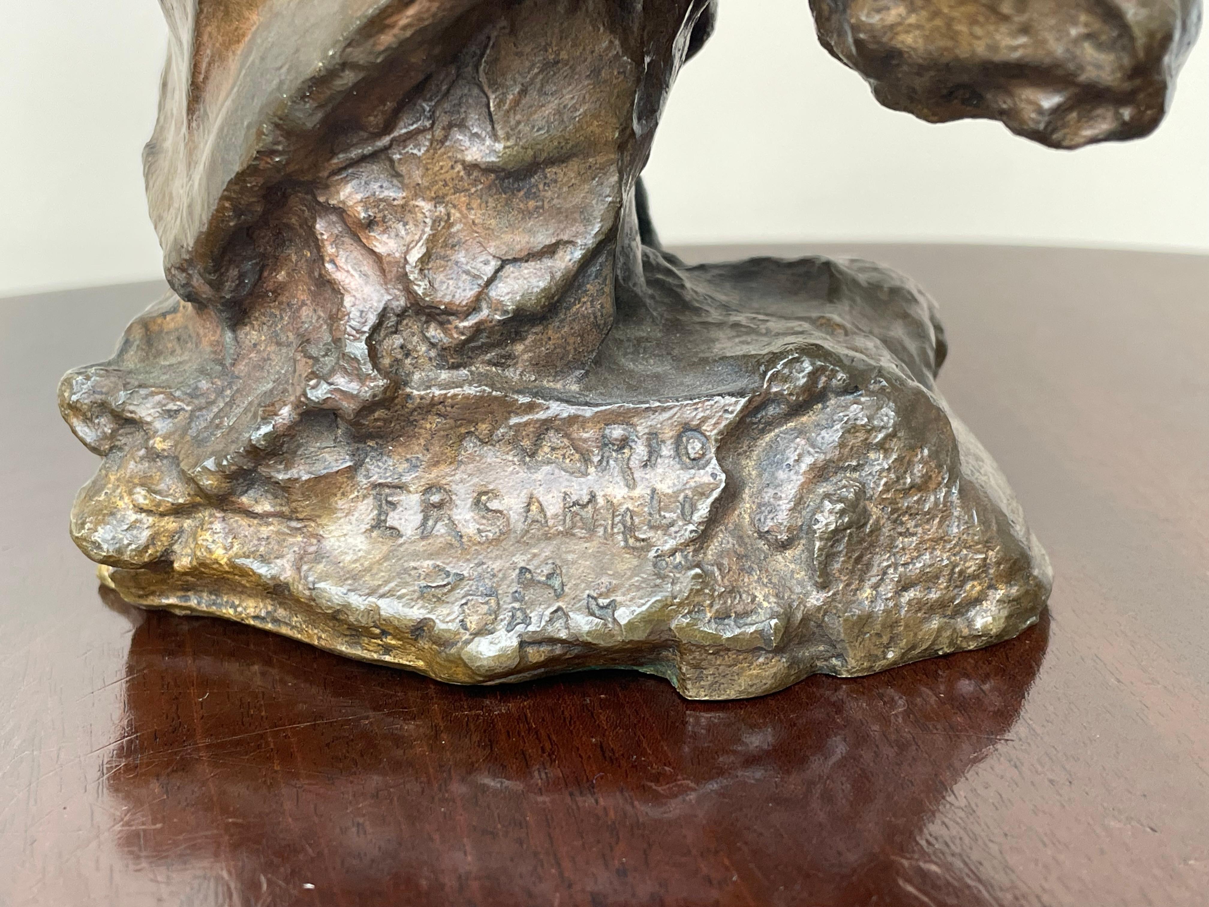 Stunning, rare, meaningful and top quality made bronze bust.

The Bible story of Samson and Delilah teaches us the importance of recognizing who gives us strength and how pride can be our greatest downfall. Since Mario Ersanilli was in his prime