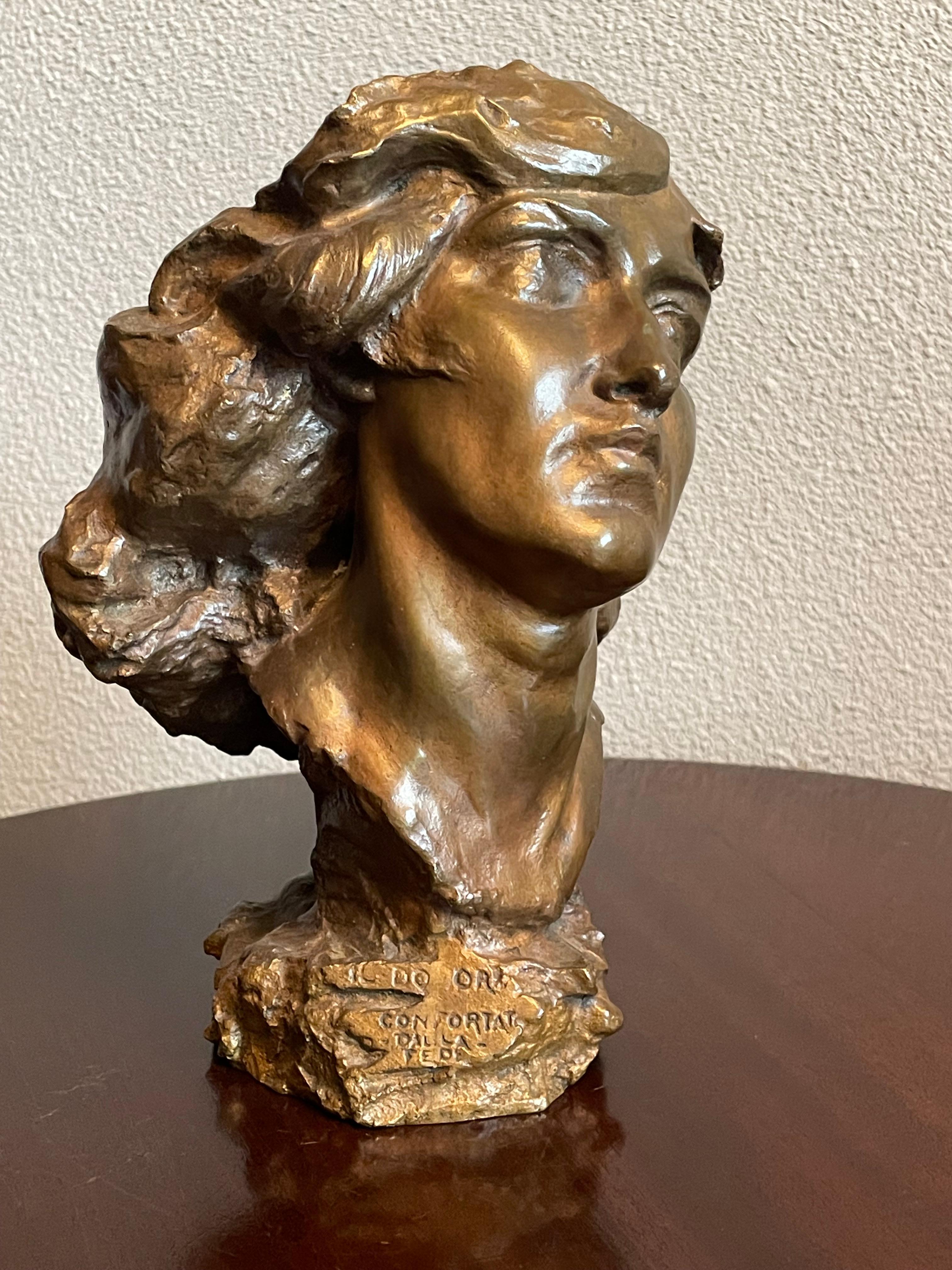 Belgian Mid Century & Mint Bronze Sculpture of Delilah by Mario Ersanilli (1879-1959)