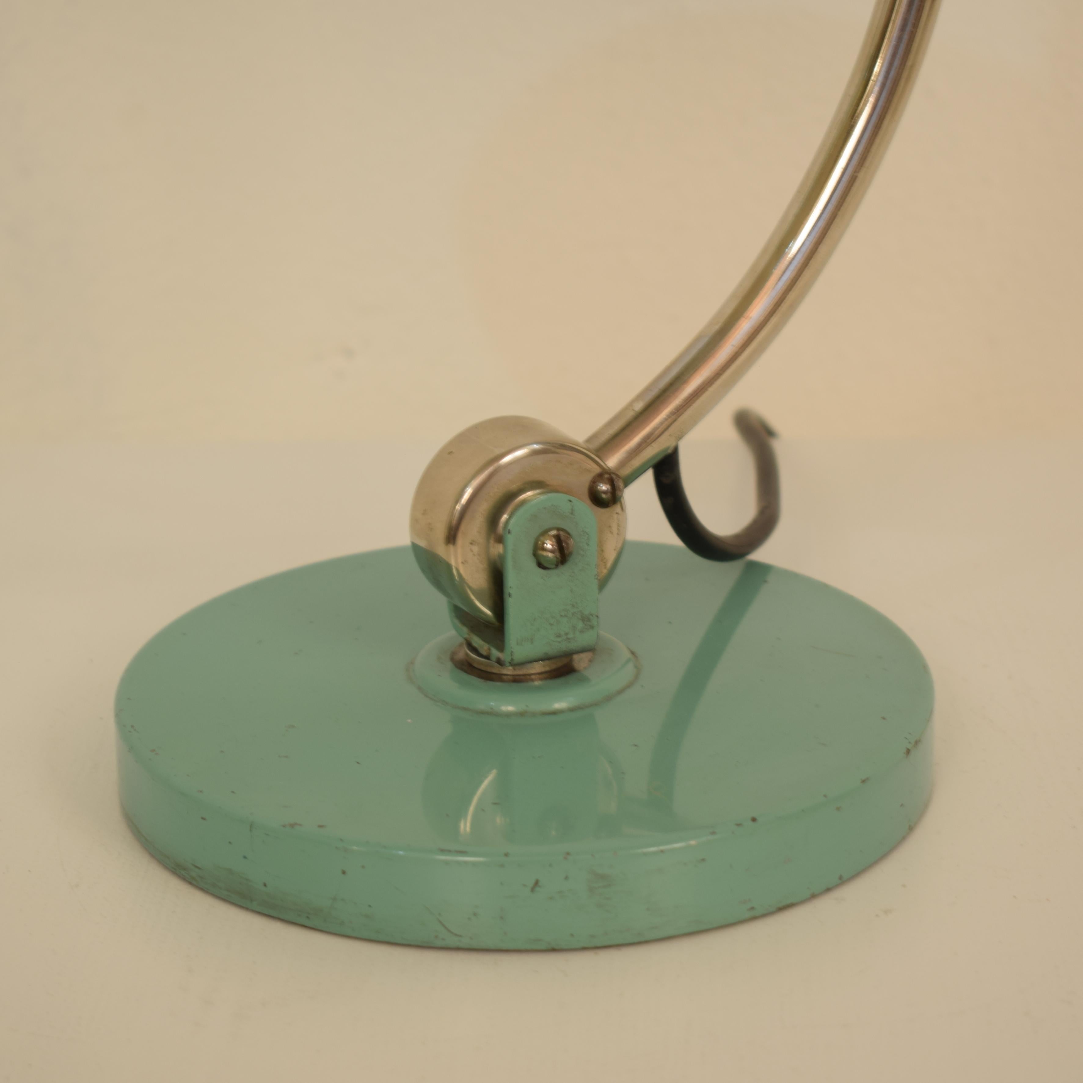 Midcentury Mint Green Table Lamp by Kaiser Idell, circa 1960 2