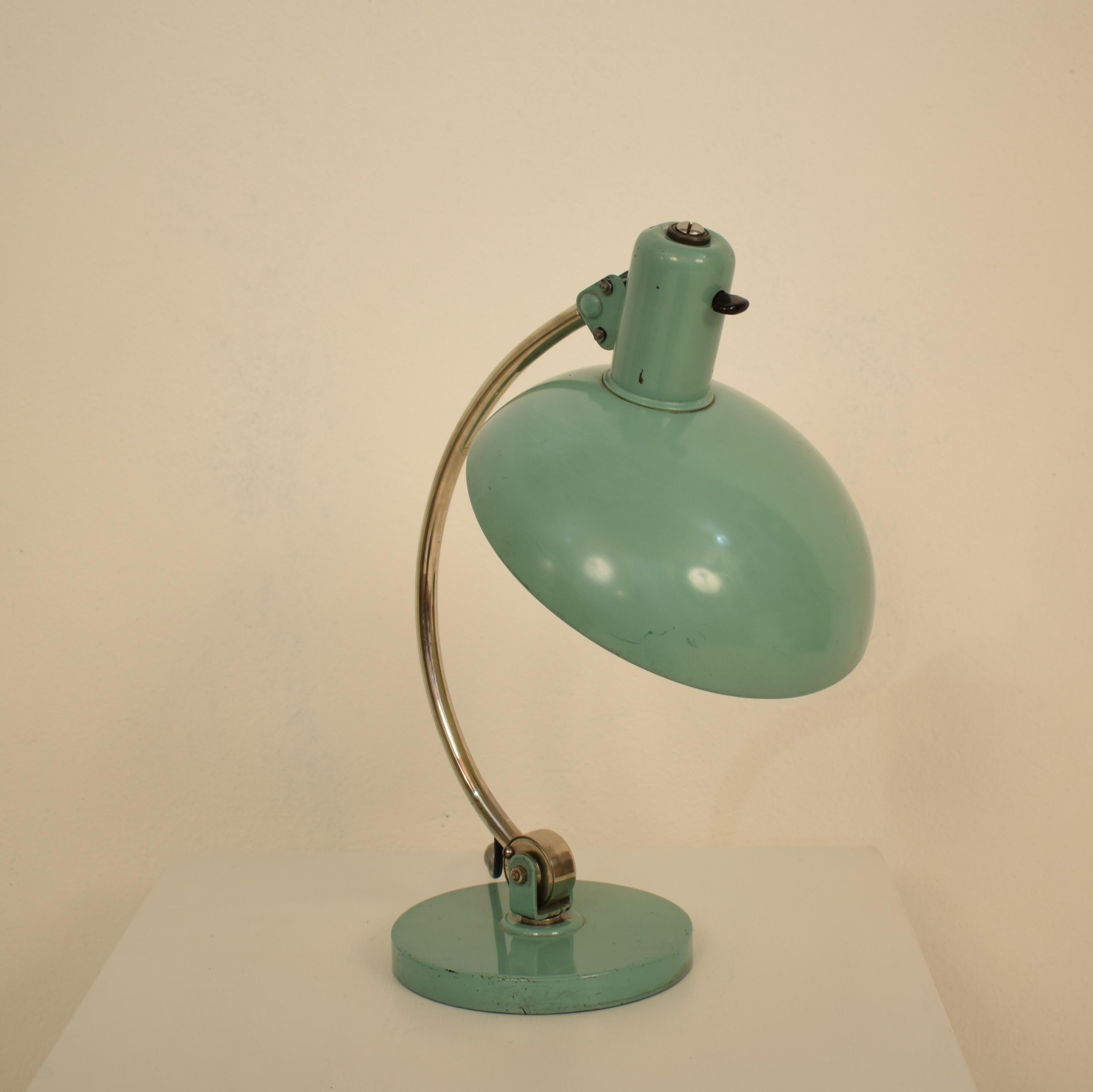 Midcentury Mint Green Table Lamp by Kaiser Idell, circa 1960 4