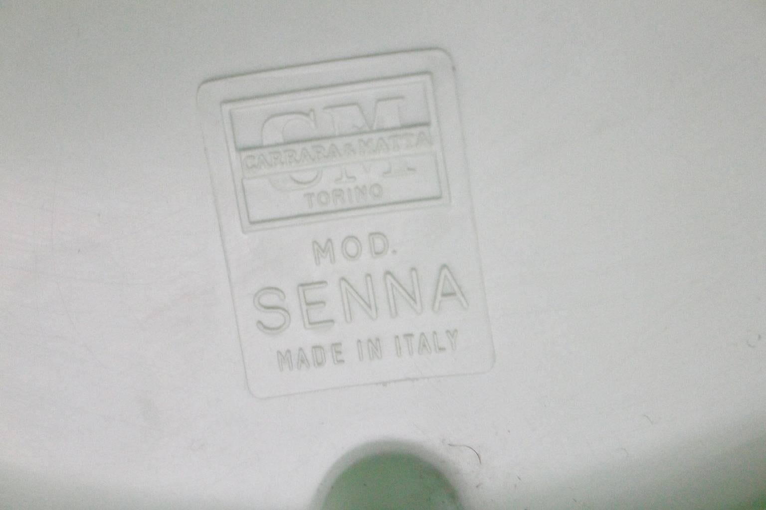 Mid Century Modern Green Plastic Stool Carrara Matta Torino, Italy, circa 1970 For Sale 2