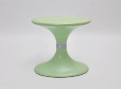Mid Century Modern Pastel Green Plastic Stool Carrara Matta Torino, Italy, 1970s