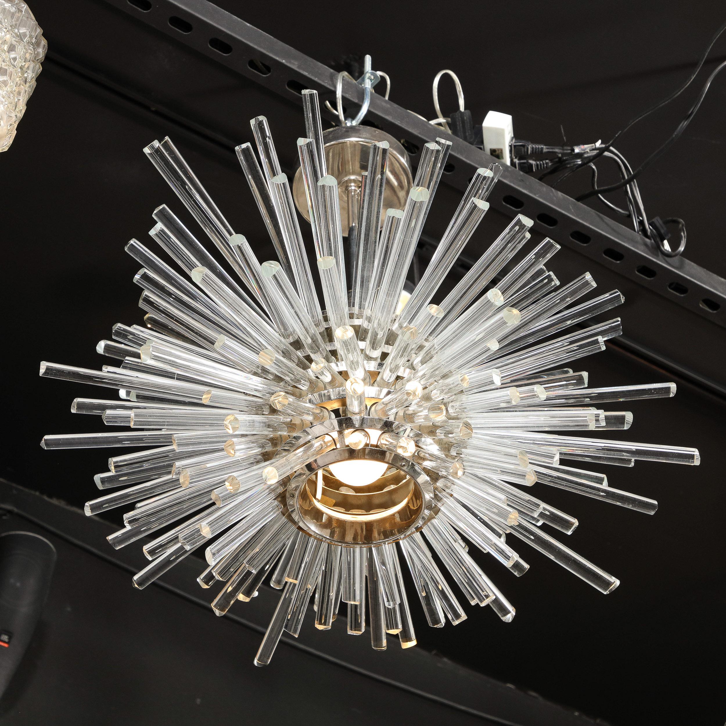 Mid-Century Miracle Chandelier in Glass and Chrome by Bakalowits & Sohne For Sale 5