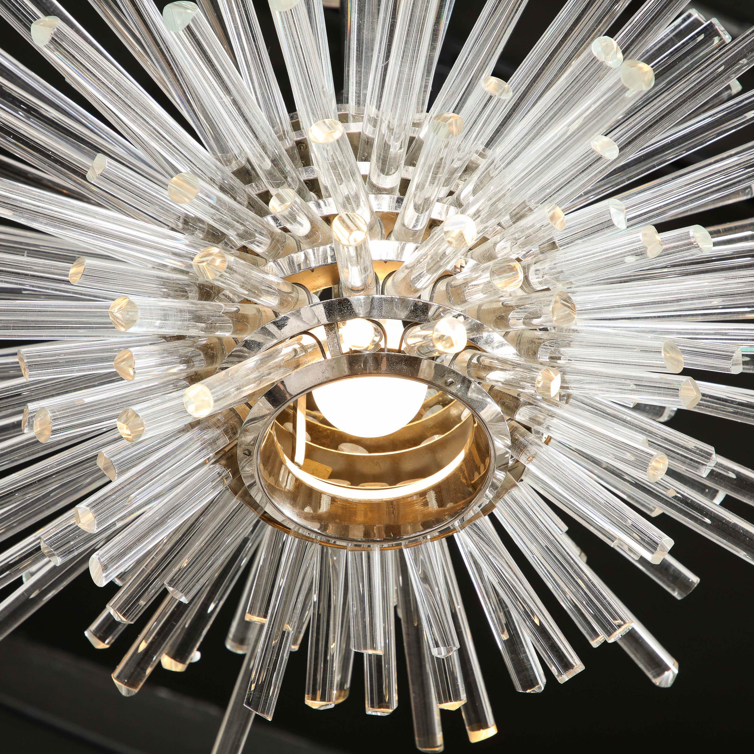 Mid-Century Miracle Chandelier in Glass and Chrome by Bakalowits & Sohne For Sale 6