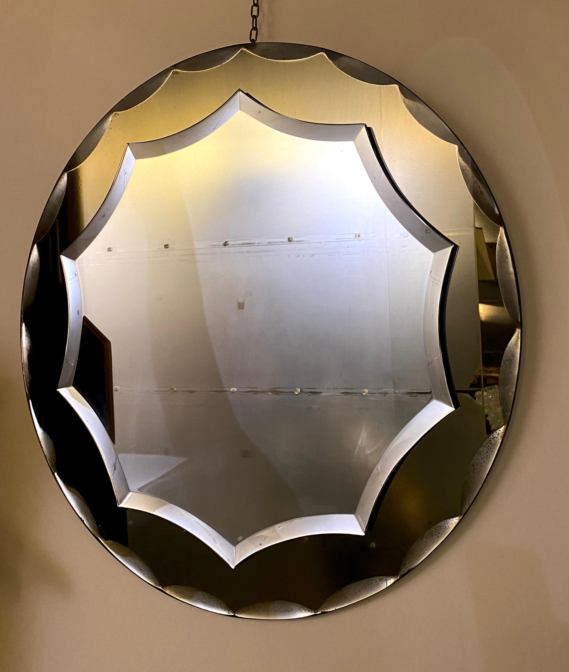  Mid-century Mirror Attributed to Max Ingrand for Fontana Arte, 1960s In Good Condition For Sale In Rome, IT