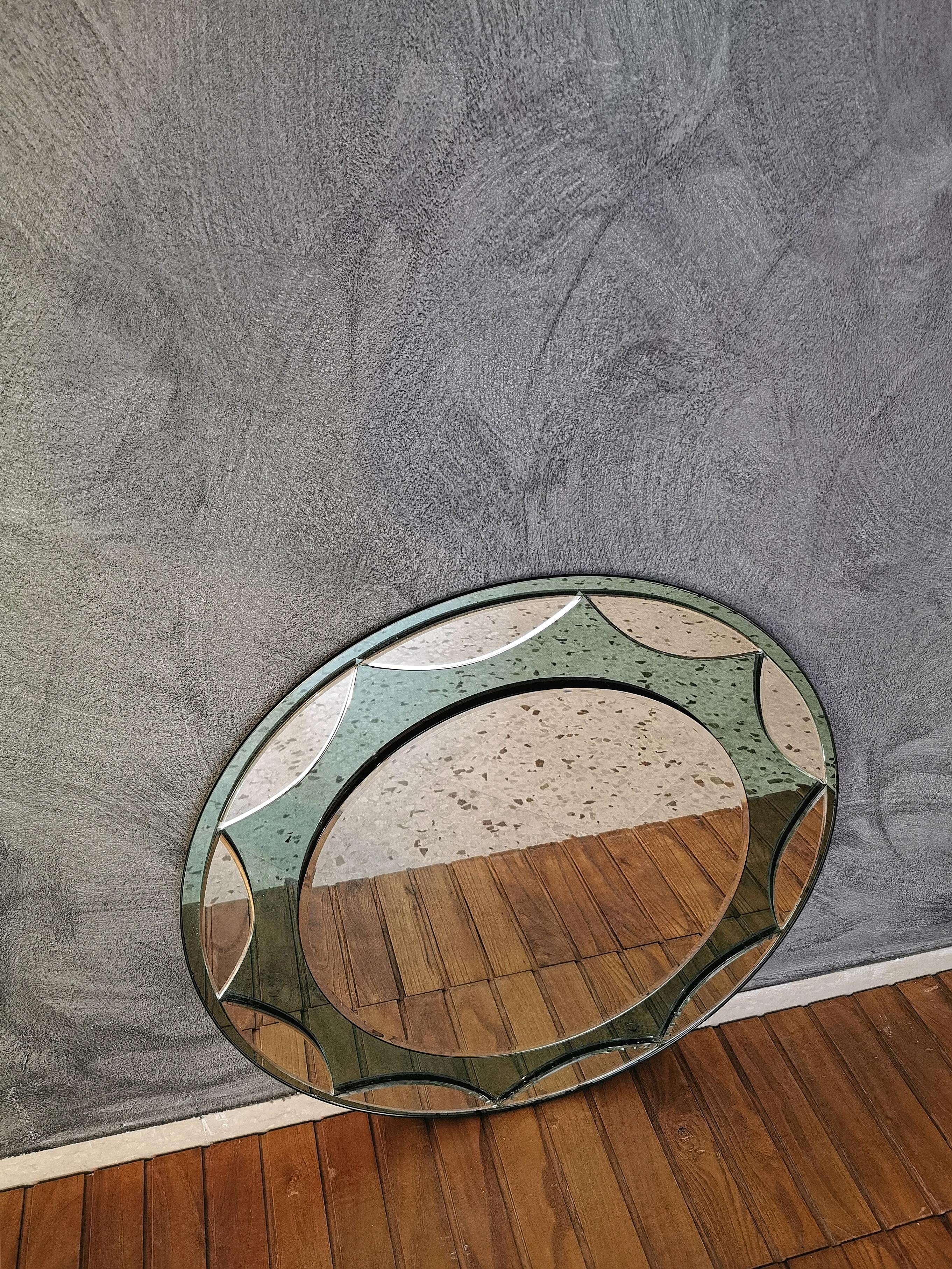 Mid Century Wall Mirror Attributed to Max Ingrand for Fontana Arte, Italy, 1960s 7