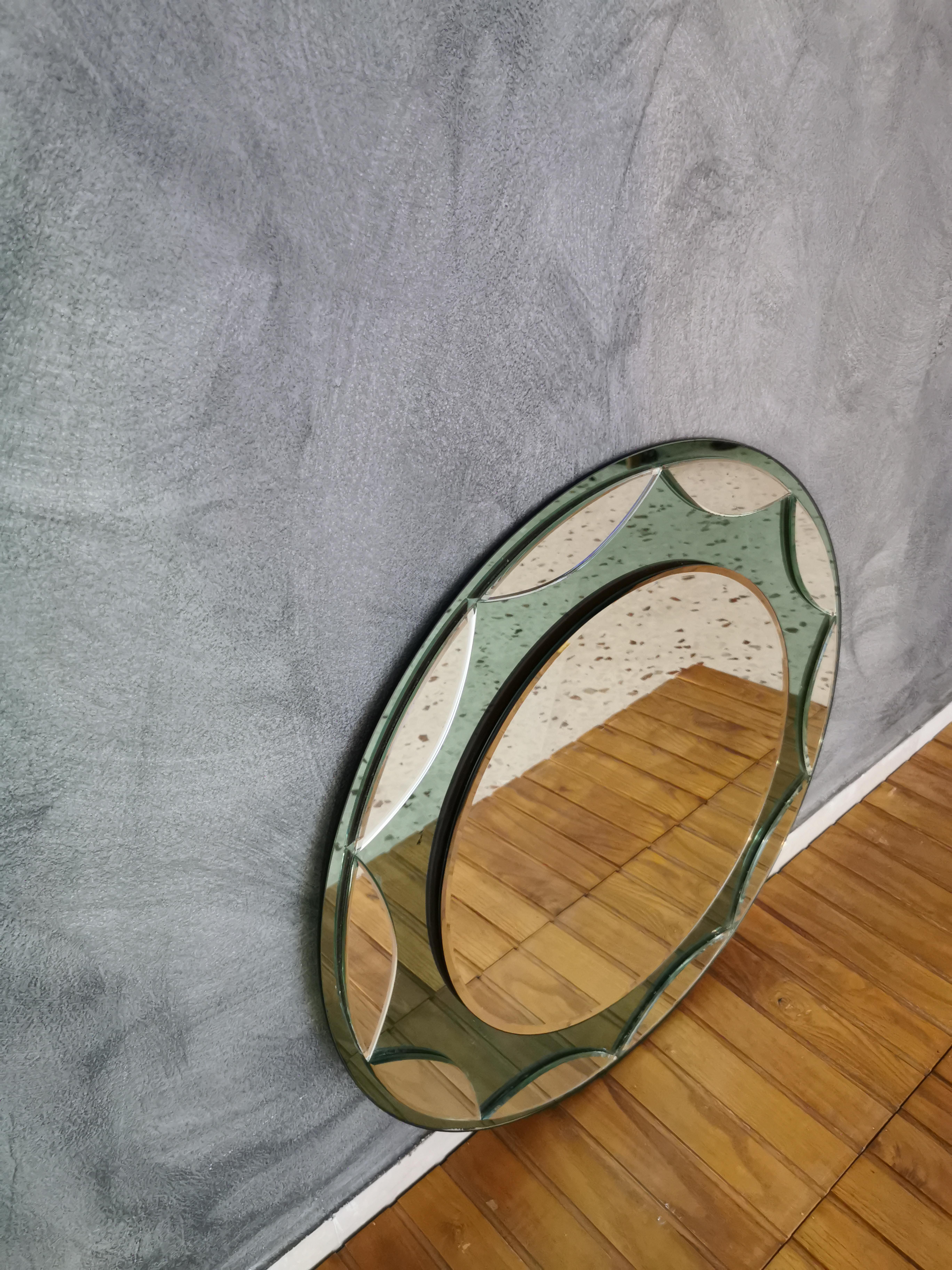 Italian Mid Century Wall Mirror Attributed to Max Ingrand for Fontana Arte, Italy, 1960s