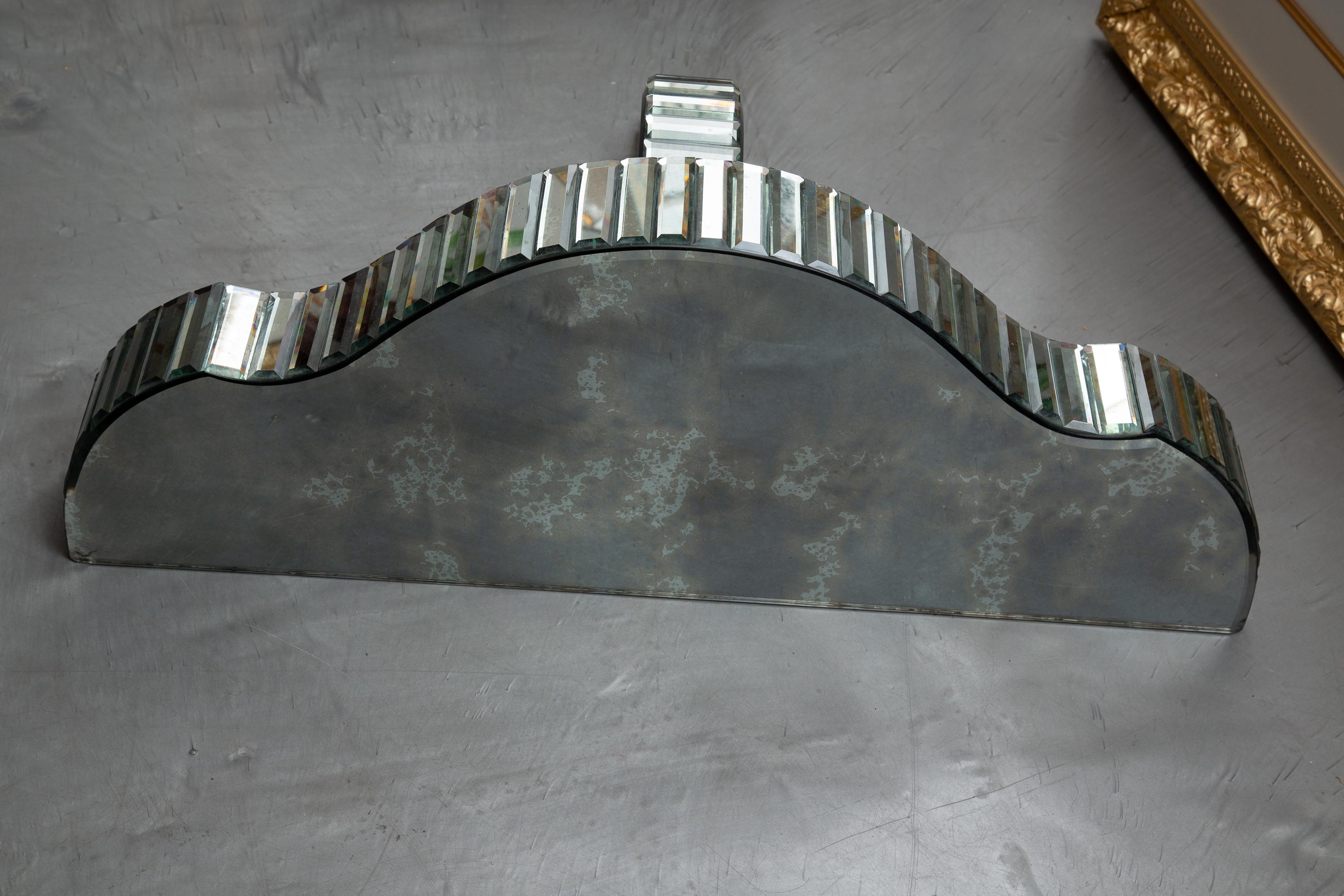 Hollywood Regency Mid Century Mirrored Wall Bracket For Sale