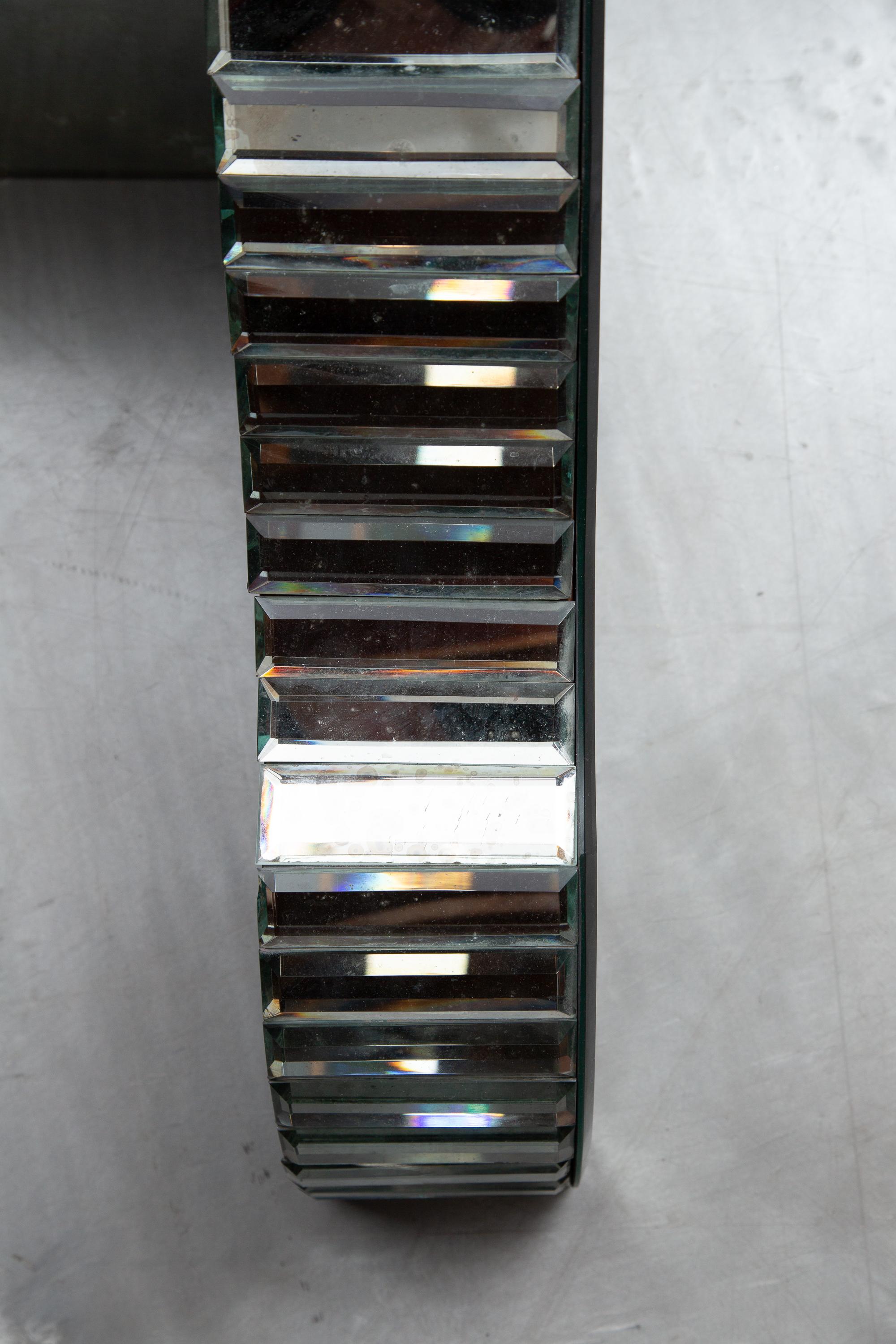 Hand-Crafted Mid Century Mirrored Wall Bracket For Sale