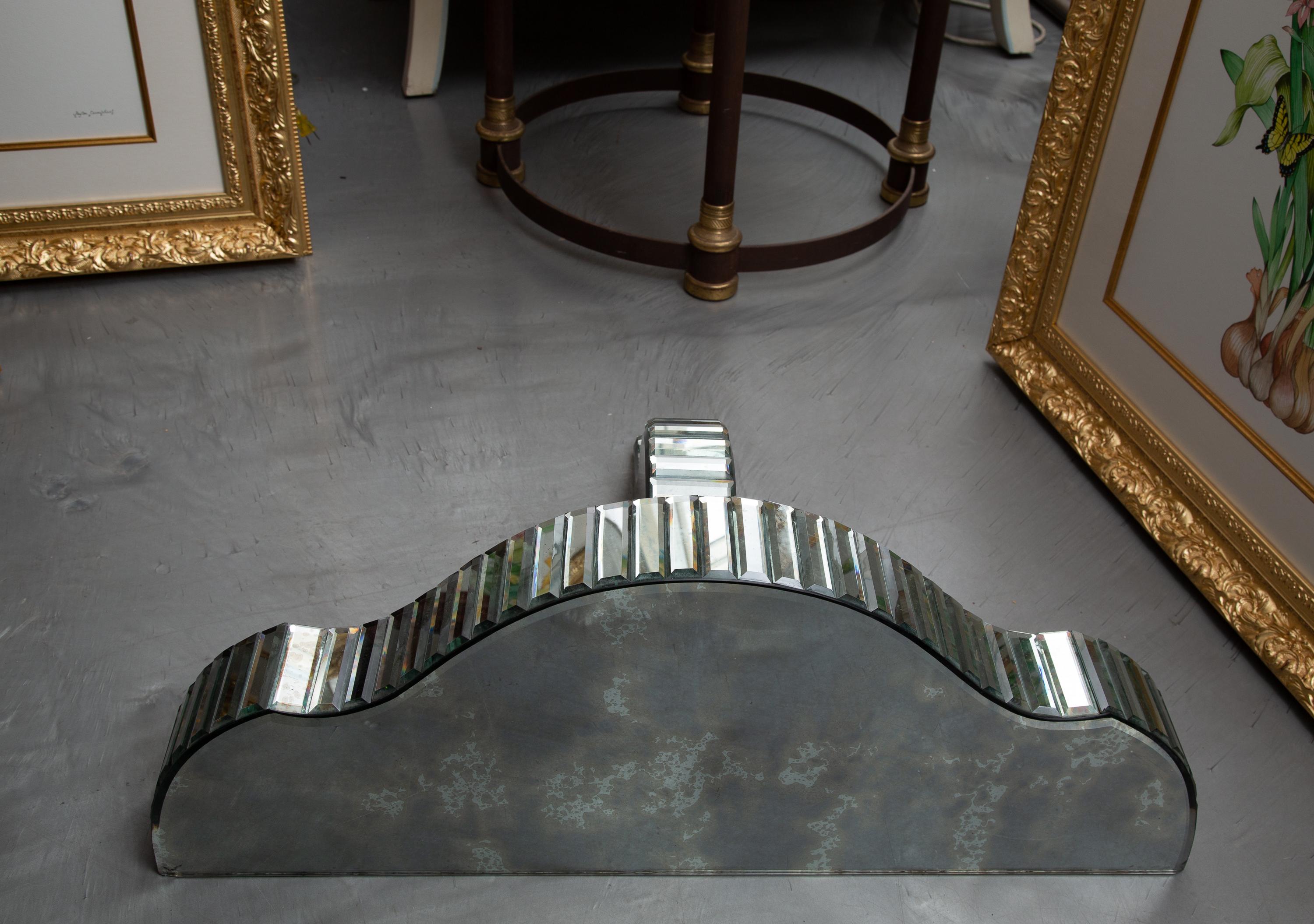 Mid Century Mirrored Wall Bracket In Good Condition For Sale In WEST PALM BEACH, FL