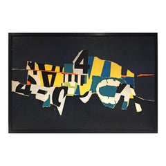 Retro Mid-Century Mixed-Media Modernist Typographic Collage