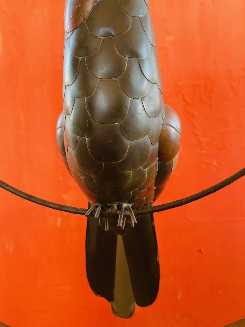 Mid Century Mixed Metal Toucan Sculpture in the Style of Sergio Bustamante 2