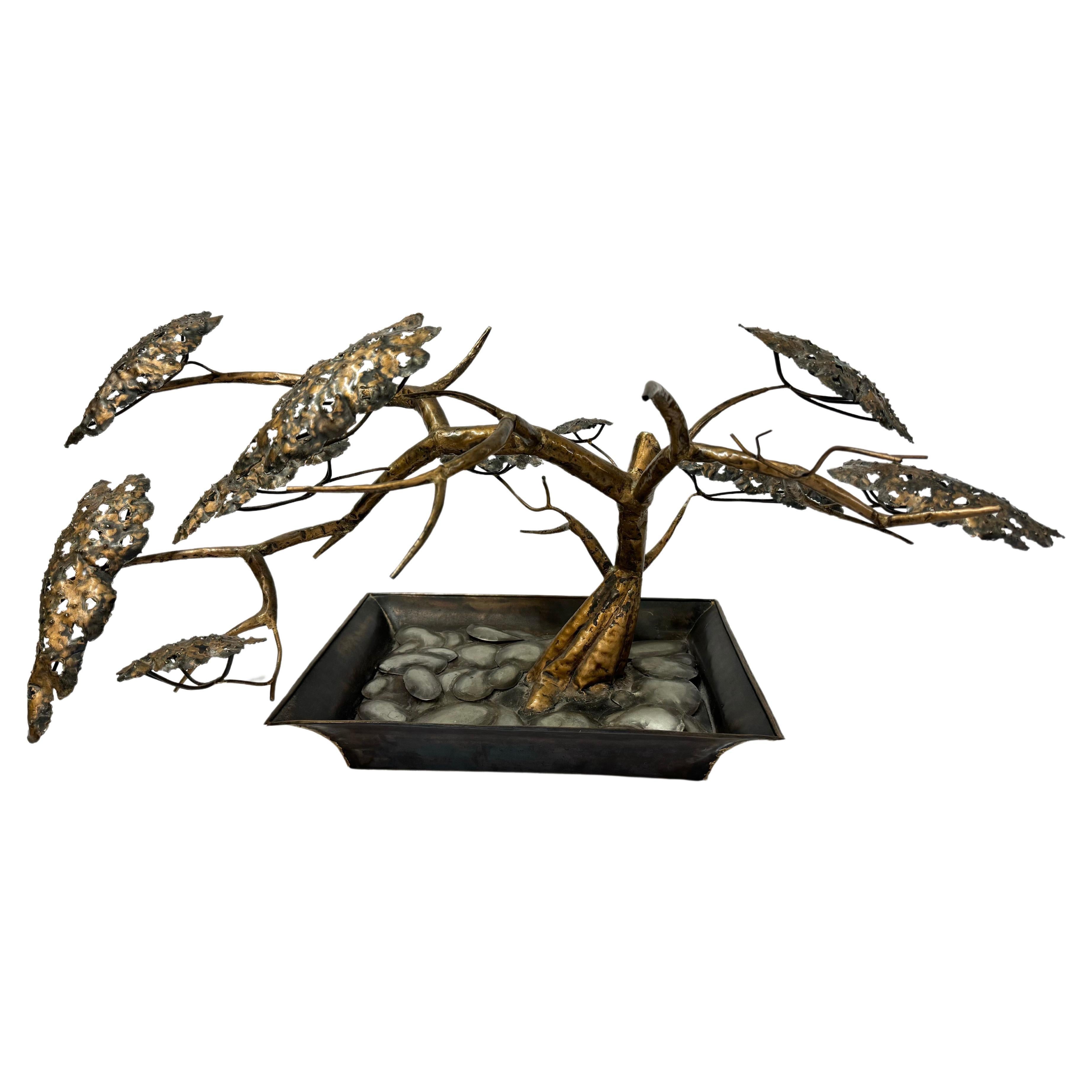 Albero scultura in metallo di Jaqui of California, metà del secolo scorso