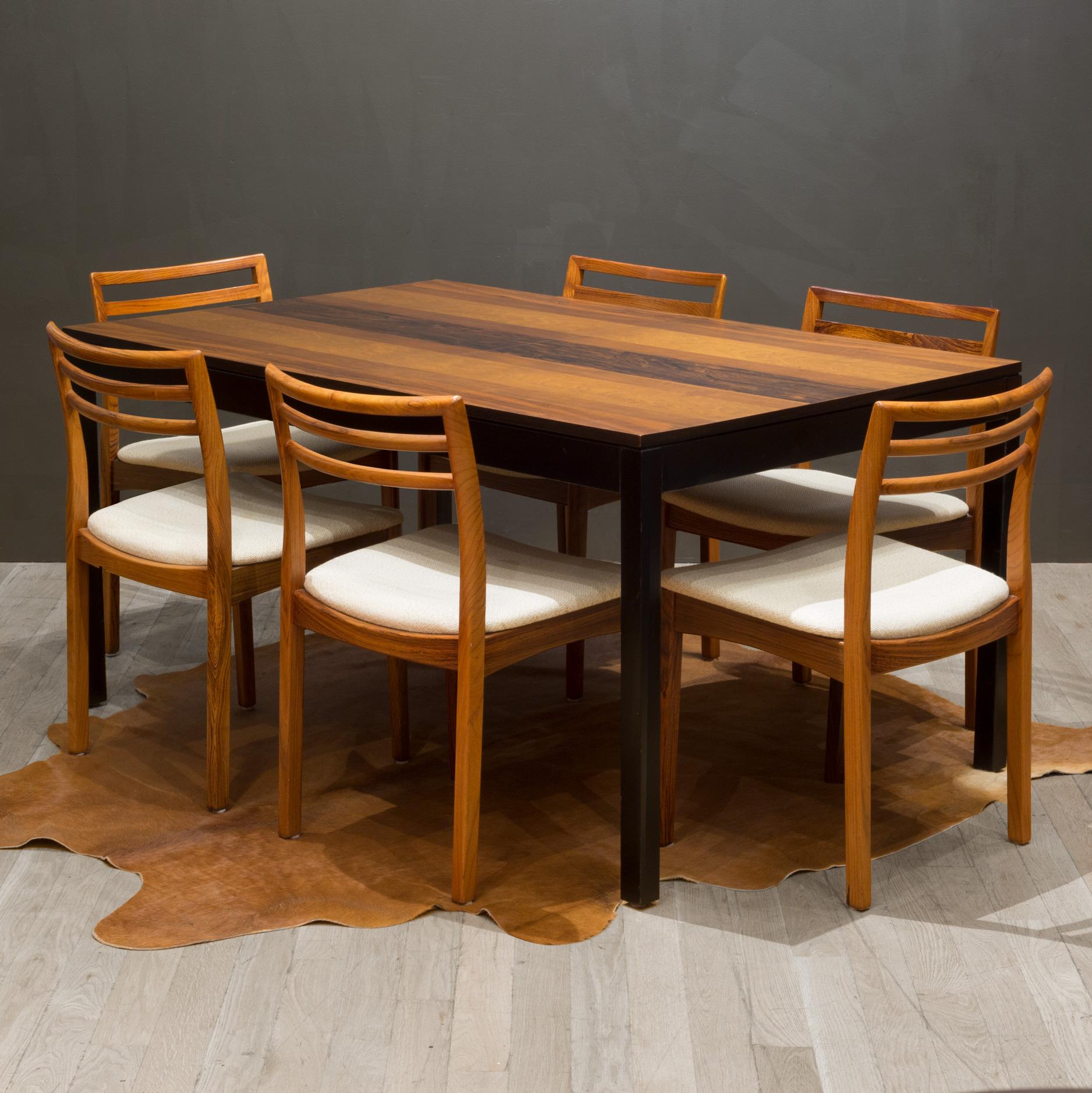 mixed wood dining table