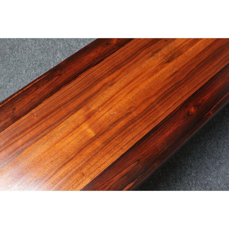 Mid-Century Mixed-Wood Parsons Coffee Table / Bench Attributed to Milo Baughman 4