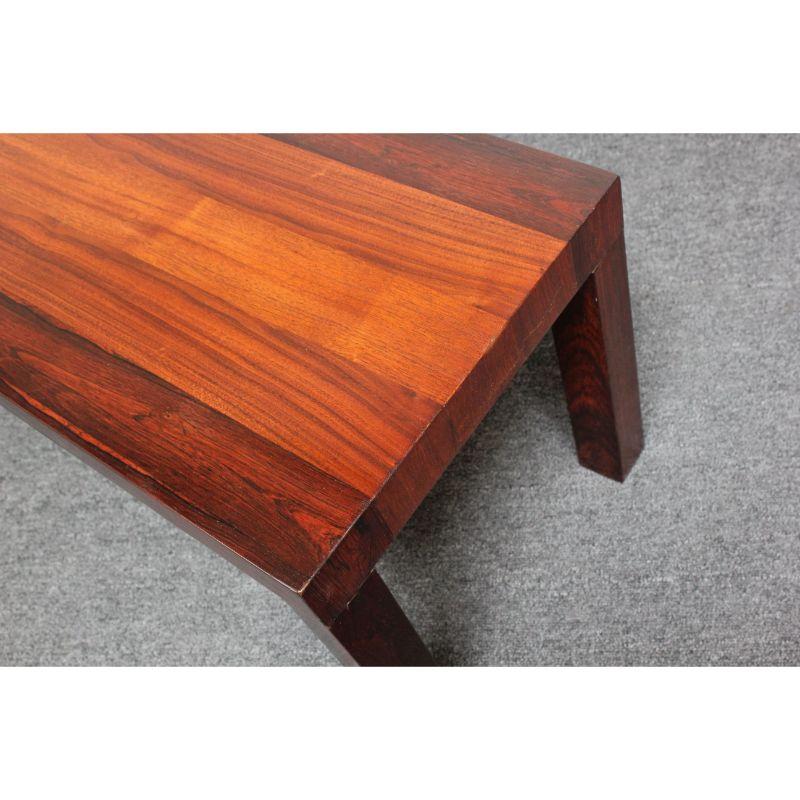Mid-Century Mixed-Wood Parsons Coffee Table / Bench Attributed to Milo Baughman 8