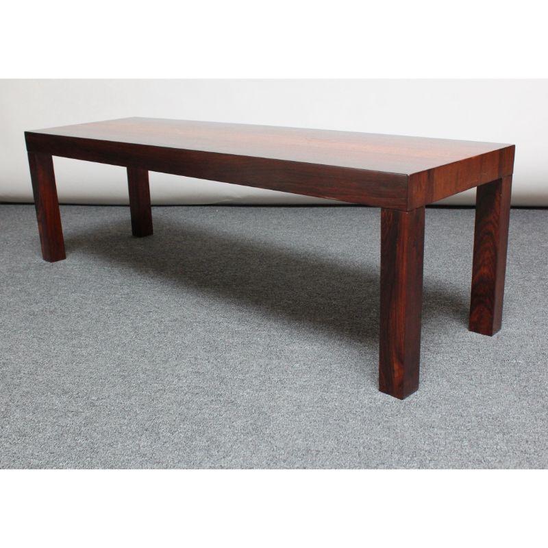 Mid-Century Modern Mid-Century Mixed-Wood Parsons Coffee Table / Bench Attributed to Milo Baughman