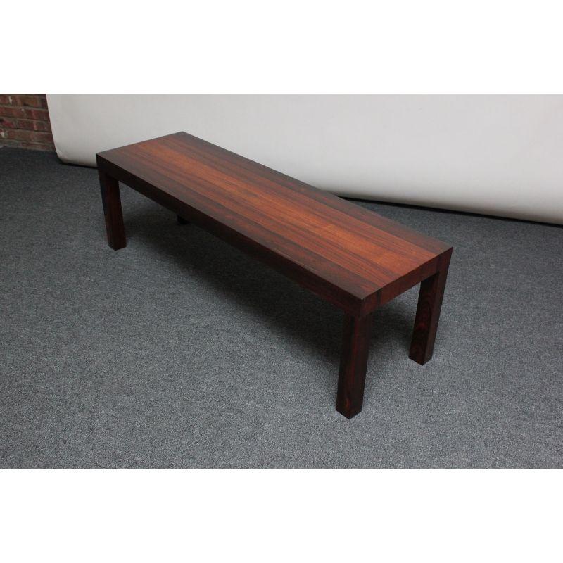 American Mid-Century Mixed-Wood Parsons Coffee Table / Bench Attributed to Milo Baughman