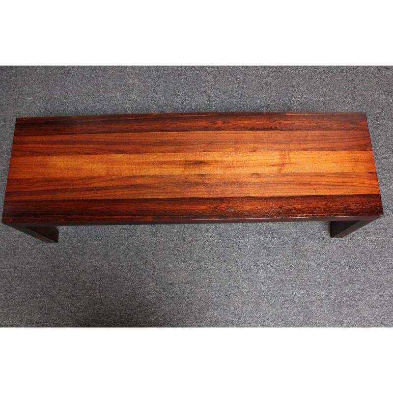 Mid-Century Mixed-Wood Parsons Coffee Table / Bench Attributed to Milo Baughman In Good Condition In Brooklyn, NY