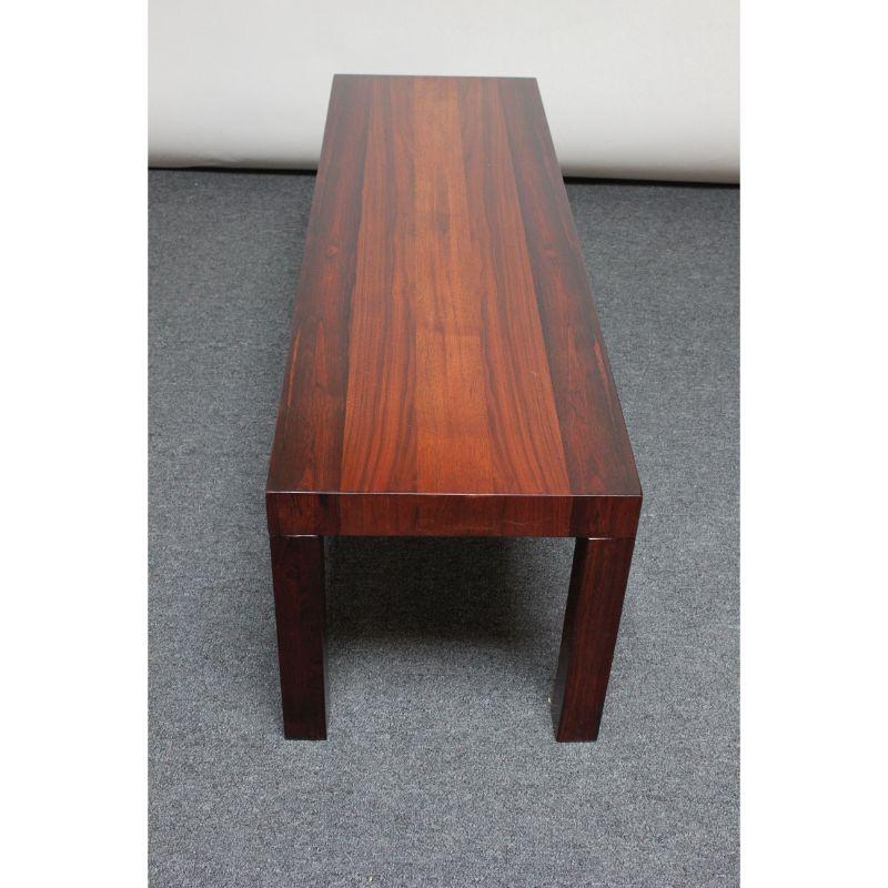 Mid-20th Century Mid-Century Mixed-Wood Parsons Coffee Table / Bench Attributed to Milo Baughman