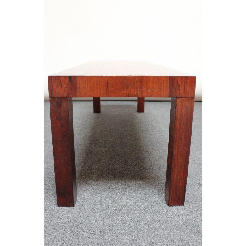Mid-Century Mixed-Wood Parsons Coffee Table / Bench Attributed to Milo Baughman 1