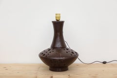 Mobach-Keramiklampe aus der Mitte des Jahrhunderts mit Ausschnitten