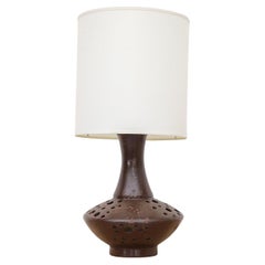 Mid-Century Mobach Ceramic Lamp with Cut-Outs