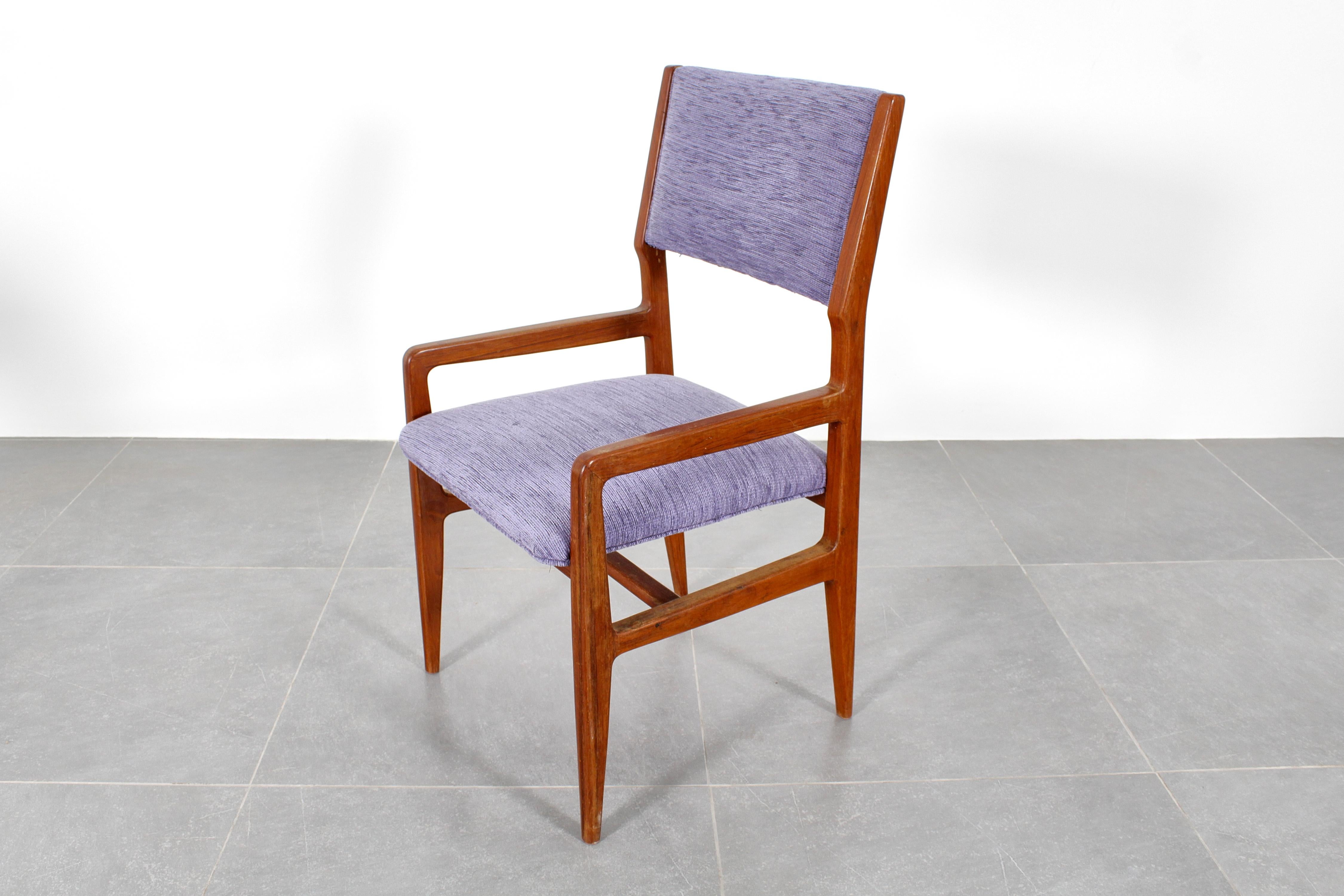 Sedia di metà secolo mod. 111 di Giò Ponti per Cassina set di 4 sedie in legno 1950 Italia in vendita 5