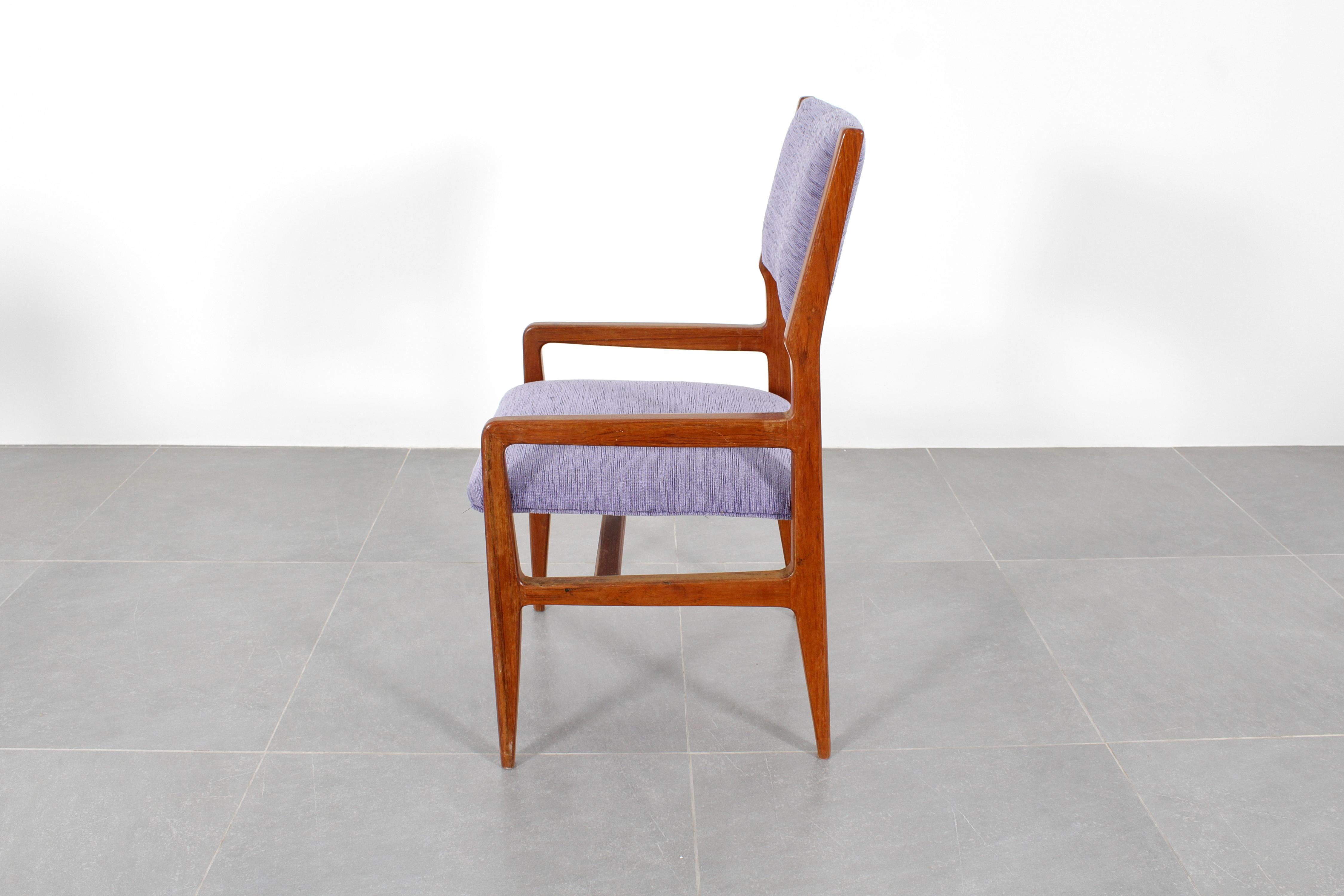 Sedia di metà secolo mod. 111 di Giò Ponti per Cassina set di 4 sedie in legno 1950 Italia in vendita 6