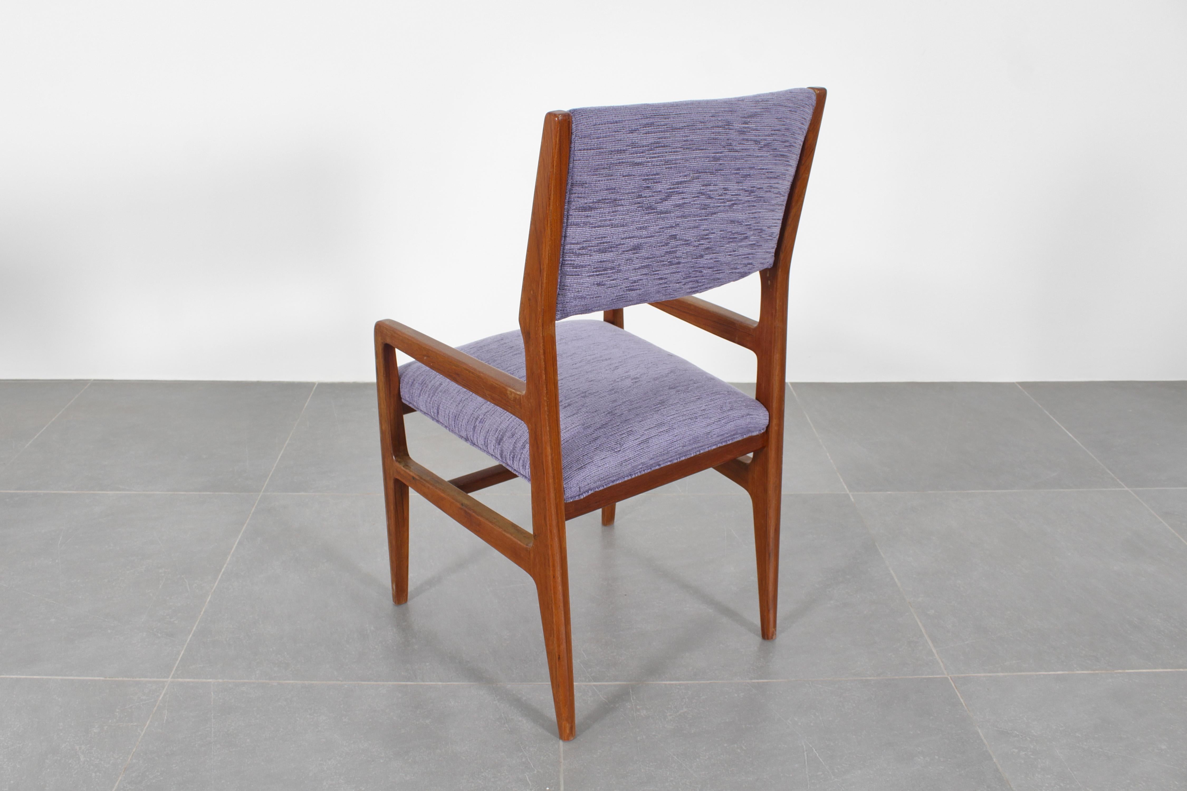 Sedia di metà secolo mod. 111 di Giò Ponti per Cassina set di 4 sedie in legno 1950 Italia in vendita 7