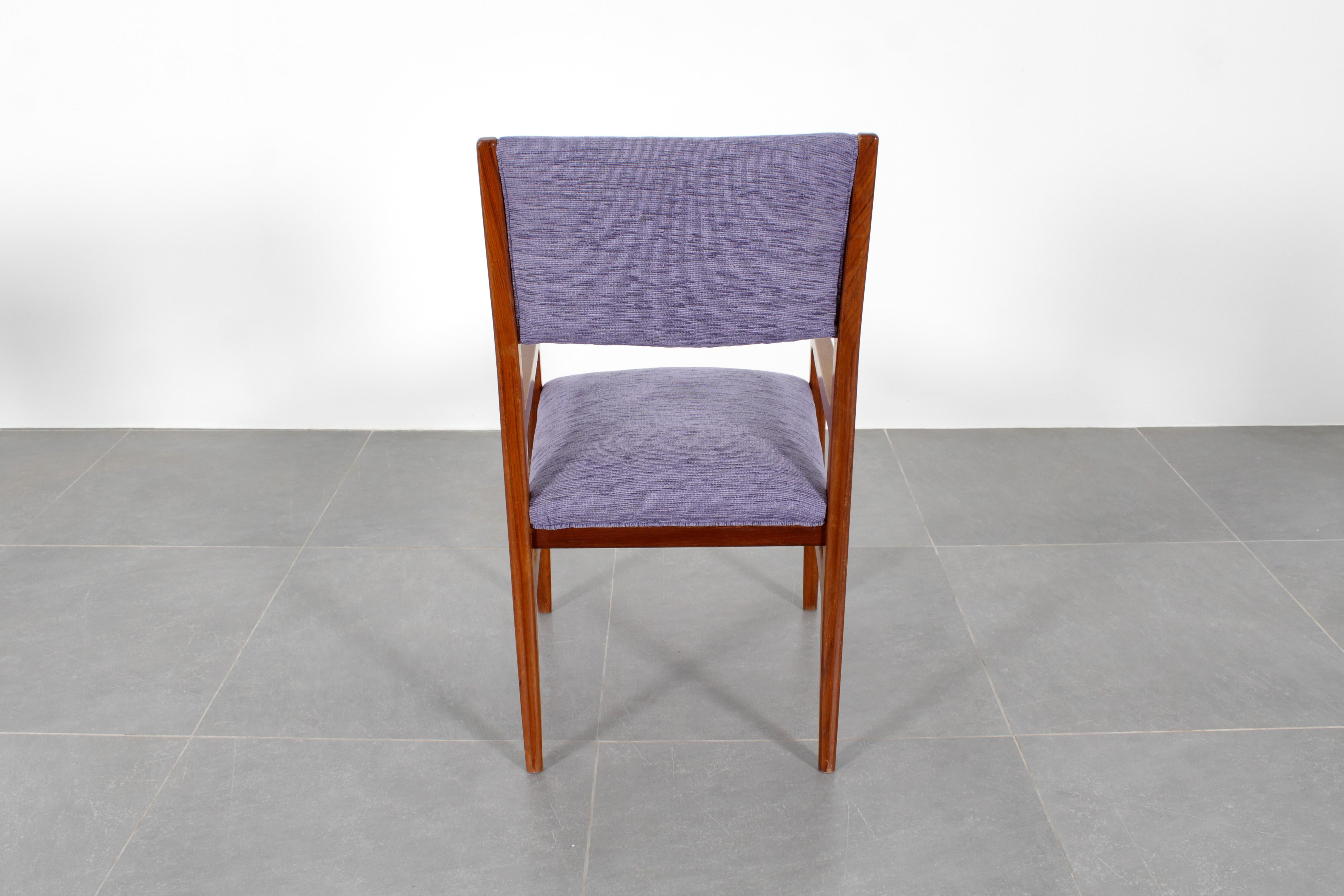 Sedia di metà secolo mod. 111 di Giò Ponti per Cassina set di 4 sedie in legno 1950 Italia in vendita 8