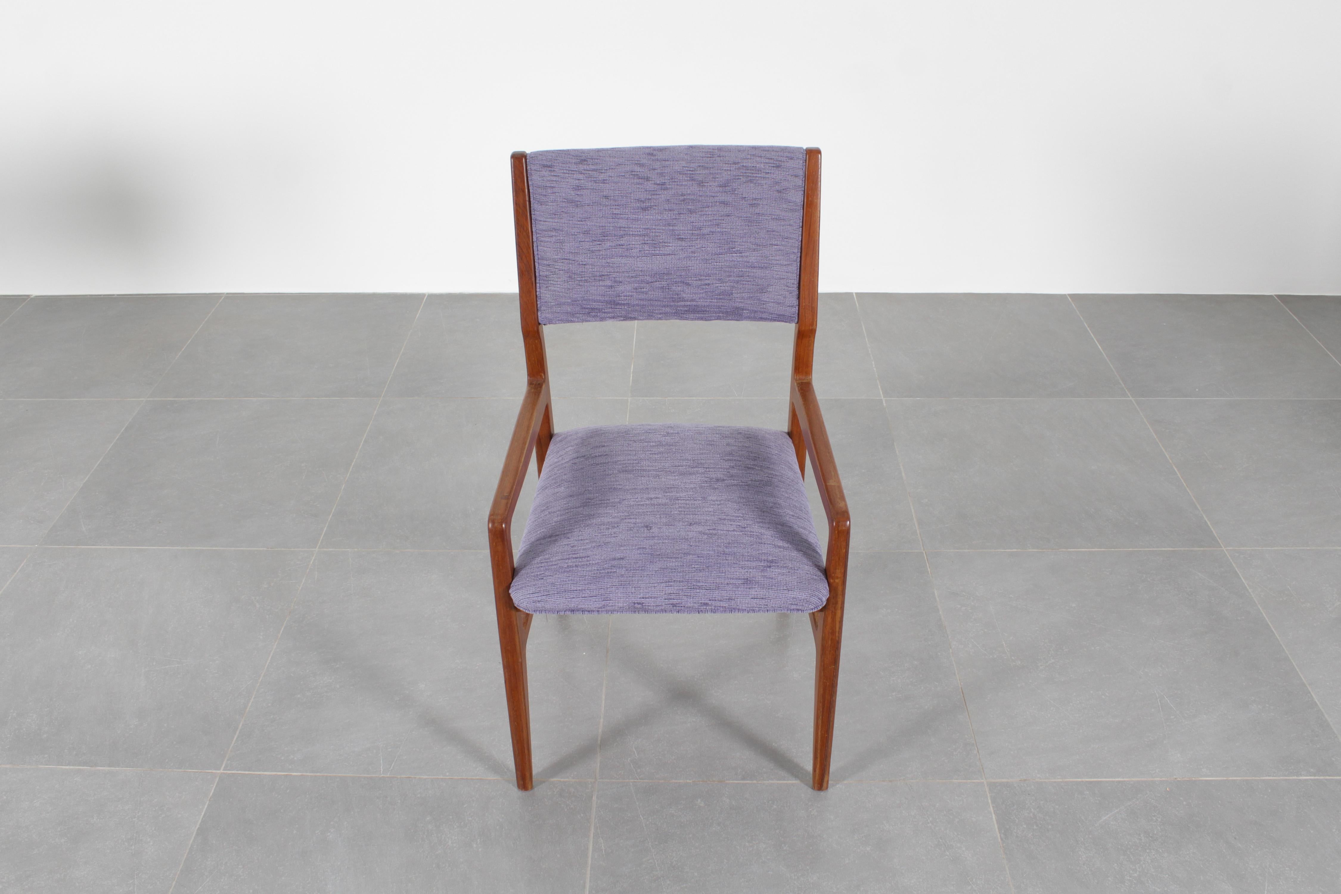 Sedia di metà secolo mod. 111 di Giò Ponti per Cassina set di 4 sedie in legno 1950 Italia in vendita 10