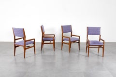 Mid-Century mod. 111 by Giò Ponti for Cassina set of 4 Wooden Chairs 1950s Italy