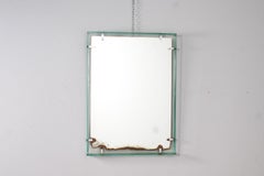 Mid-Century mod. 2014 by M. Ingrand for Fontana Arte Glass Wall Mirror Italy '64