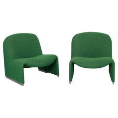 Mid-Century Mod. "Alky" by G. Piretti for A. Castelli Green Armchair, 70s Italy