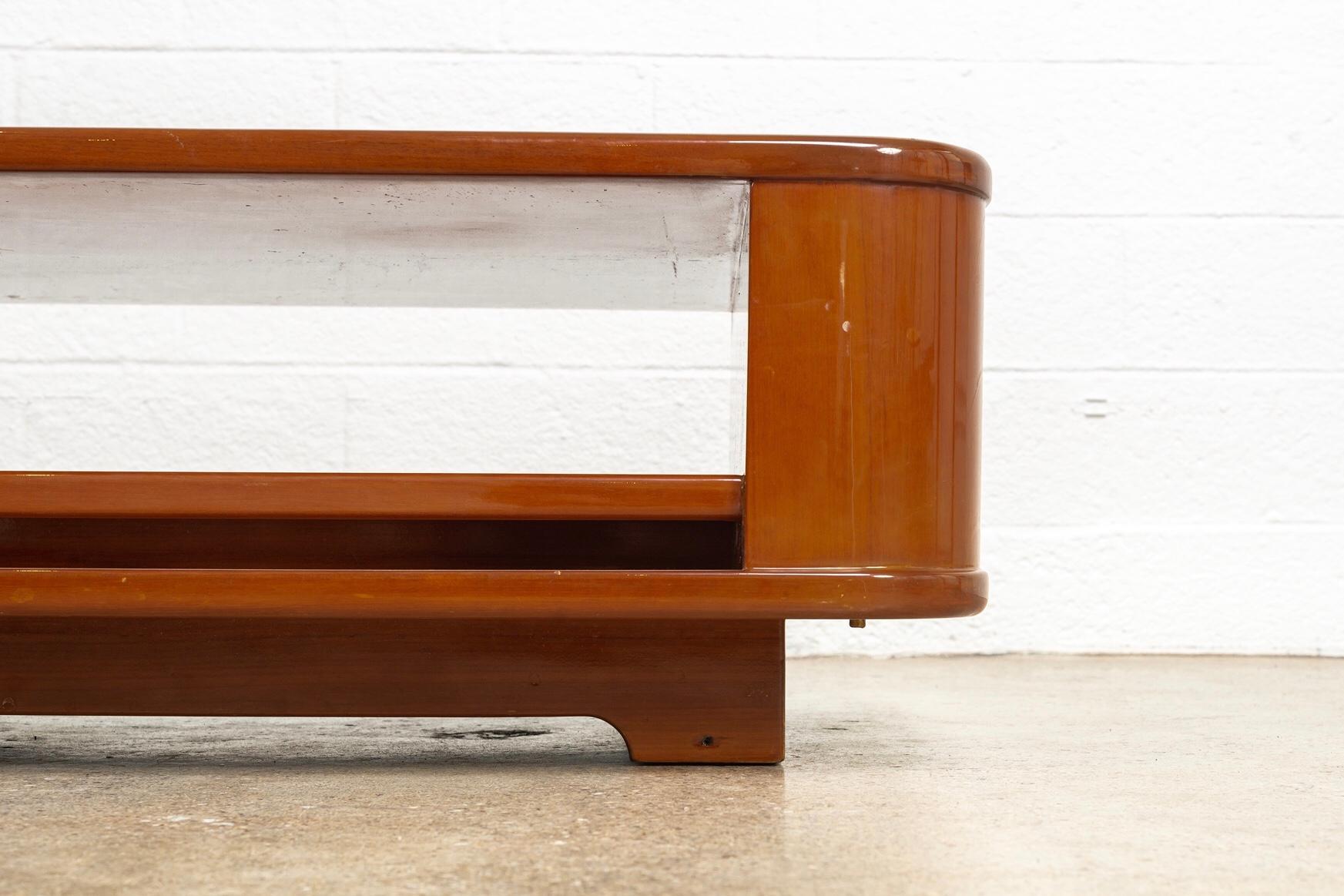 Mid-Century Modern Italian Lacquered Wood Rectangular Coffee Table, 1970s For Sale 7