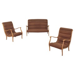 Mid-Century Mod. "Mitzi" by E. Longhi for Elam Two Armchairs and Sofa 1958 Italy