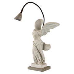 Mid-Century Mod "NIKE" by Catellani&Smith Ceramic Plaster Table Lamp Italy 70s