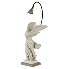Lampada da tavolo in gesso ceramico Mid-Century Mod "NIKE" by Catellani & Smith Italia anni '70