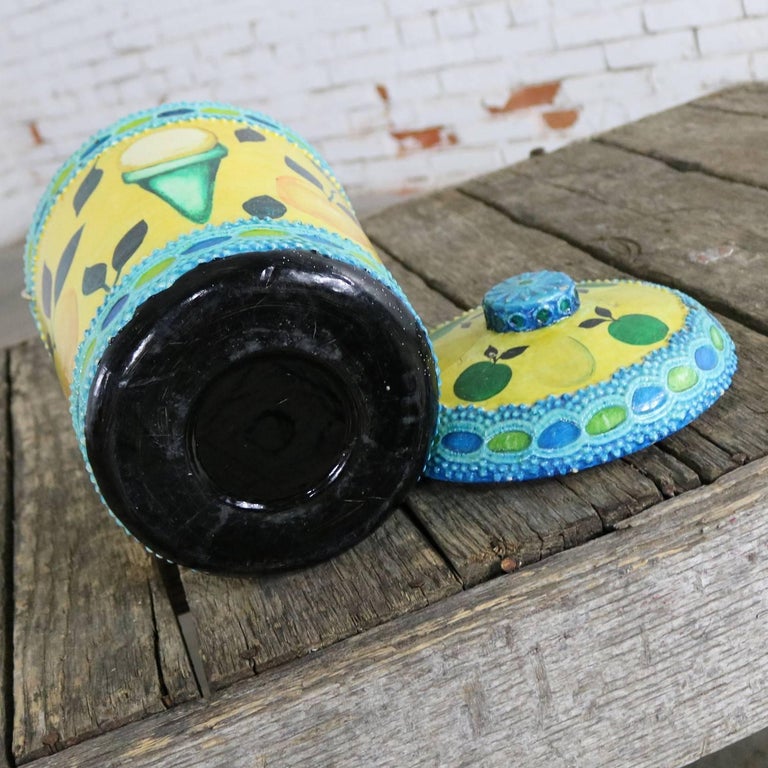 MidCentury Modern Styrofoam Ice Bucket Aldo Londi Style Rimini Blue